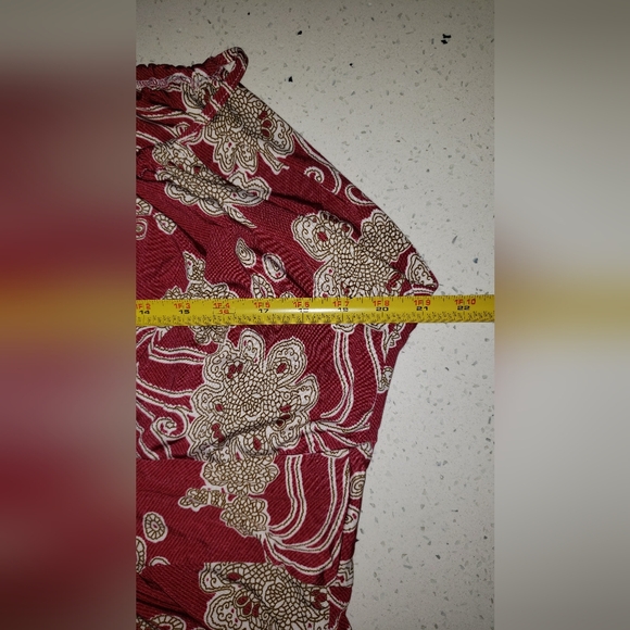 Jon & Anna Red/Brown Floral Faux Halter Keyhole Maxi Dress 1X NWT - Picture 8 of 10